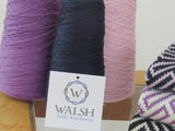 Merino wool cowl- Navy/pink