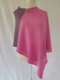 Duo colour Poncho - Pink/Grey