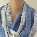 Spring /summer infinity scarf - Cornflower Blue